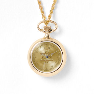 Montre Goldtone Magen David sur Satiny Gold - Personnalis
