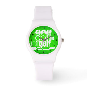Montre Golf ; Neon Green Stripes.