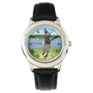 Montre Golf vintage personnalisé de golfeur de regard