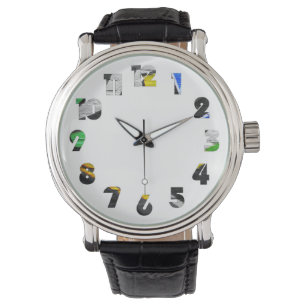 Montre Graffiti 6 Number Overlay Mens Watch cn