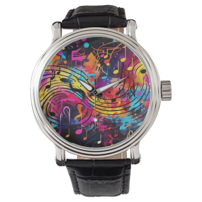 Montre Graffiti Musical Notes Regarder (devant)