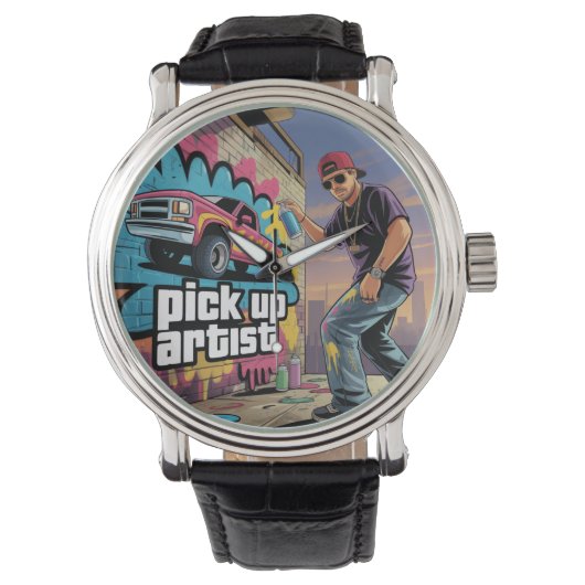 Montre Graffiti urbain et artiste de collecte (devant)