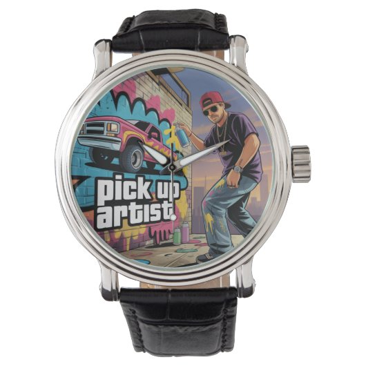 Montre Graffiti urbain et artiste de collecte (devant)