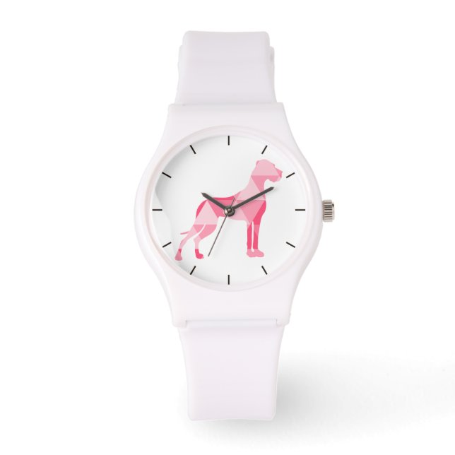 Montre Grand Danois Polygone Rose (Recto)