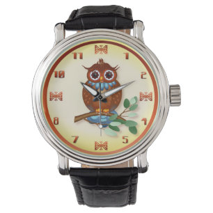 Montre Grand hibou Brown