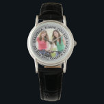 Montre Grand-mère Merci personnalisé message et photo<br><div class="desc">Créez votre propre montre photo pour votre grand-mère ou votre nana, avec votre propre photo et message personnalisé. Le modèle est mis en place pour que vous puissiez ajouter votre propre photo et vous pouvez customiser le libellé si vous le souhaitez. Le libellé actuel dit : "Grand-mère, merci d'avoir toujours...</div>