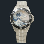 Montre Grande vague, Hokusai, Ukiyo-e<br><div class="desc">Katsushika Hokusai (octobre ou novembre 1760 - 10 mai 1849) était un artiste japonais, peintre ukiyo-e et graveur de la période Edo. À son époque, il était le principal expert du Japon en peinture chinoise. Né à Edo (maintenant Tokyo), Hokusai est plus connu comme auteur de la série d'imprimés de...</div>
