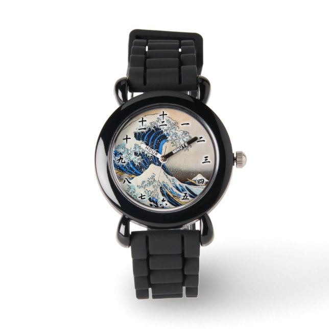 Montre Grande vague, Hokusai, Ukiyo-e (Recto)