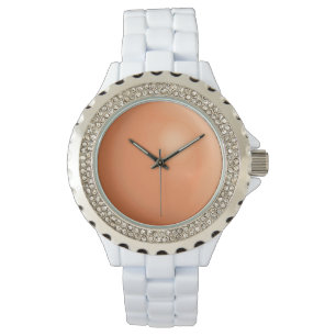 Montre Grandes pierres précieuses de corail faux rose