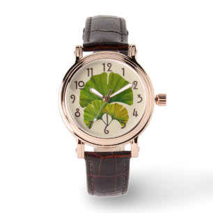 Montre Grands arts et feuille de Ginkgo de métiers