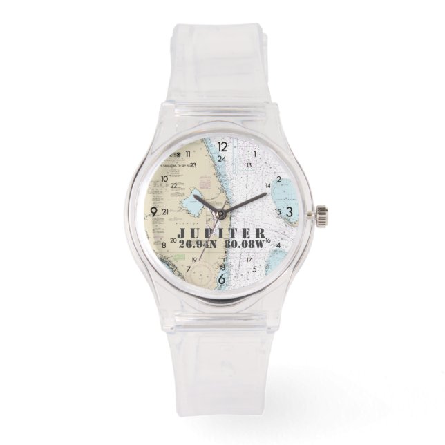 Montre Graphique Nautique Jupiter FL Latitude Longitude (Recto)