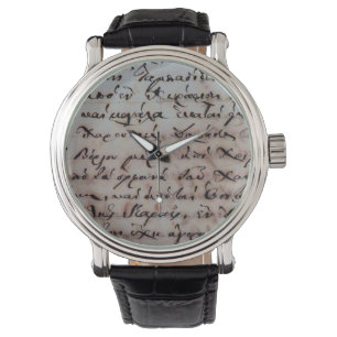 Montre grec ancienne écriture manuscrite lettres manuscri
