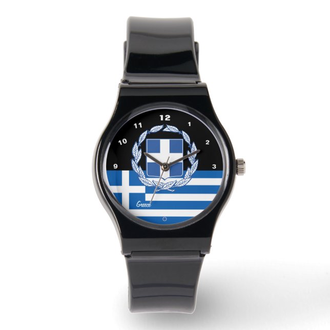 Montre Grec Drapeau, Emblem, Grèce /sports (Recto)