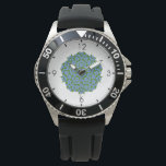 Montre Green and Blue Penrose Rhombus Pattern<br><div class="desc">This design features an elegant interlocking pattern of two different rhombus shapes in green and blue. It produces a beautiful geometric effect that is a joy to look at. Penrose tiling patterns are named after Oxford mathematician and physicist Roger Penrose, who worked on them in the 1970s; in 2020, he...</div>
