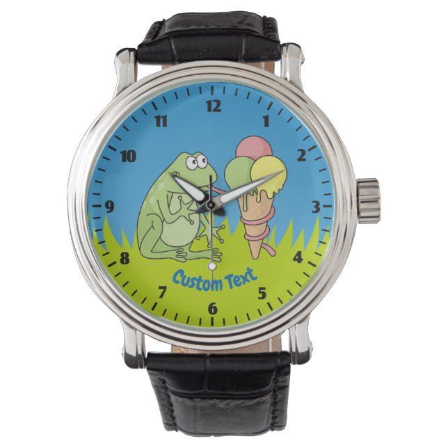 Montre Grenouille avec Icecream Wrist Watch (devant)