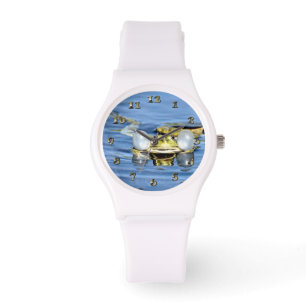 Montre Grenouille dans l'eau avec Sacs d'air