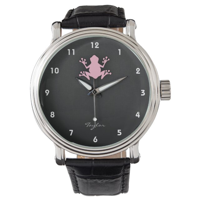 Montre Grenouille rose pâle (devant)