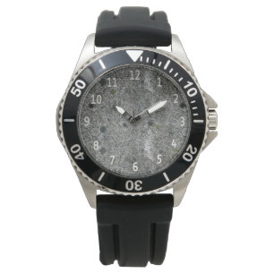Montre Gris de granit avec les chiffres blancs