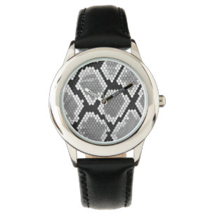 Montre Gris de serpent et gris clair