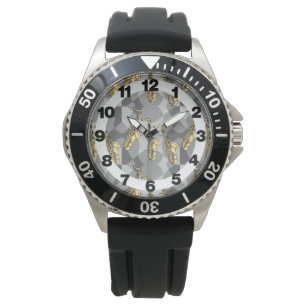 Montre Gris saxophones croquants