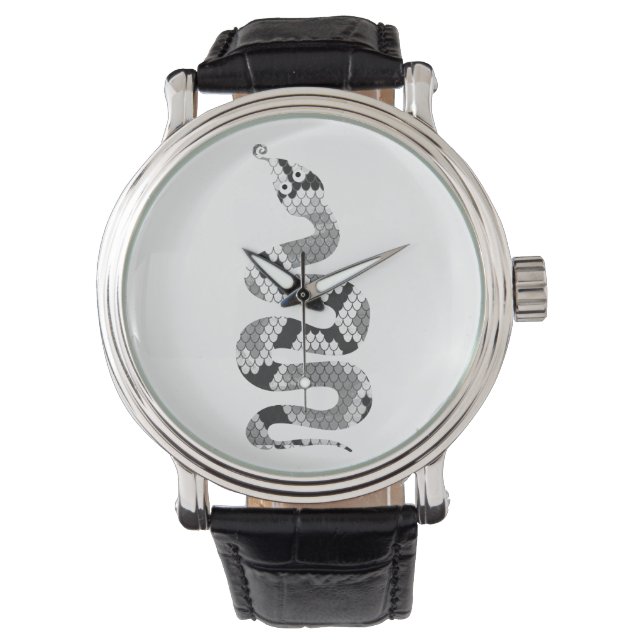 Montre Gris serpent et silhouette gris clair (devant)