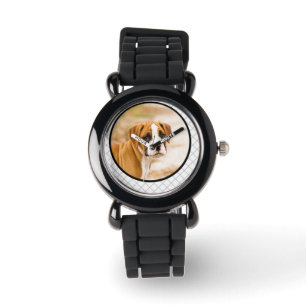 Montre grise de bande de parties scintillantes de