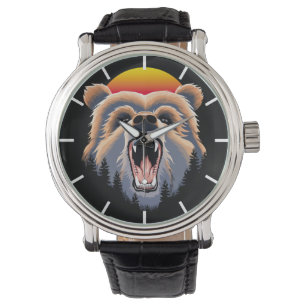 Montre Grizzli rugissant Oear Face Watch