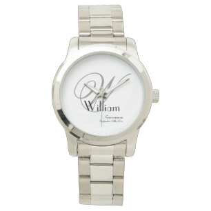 Montre Groomsman Mariage Cool Cadeau Monogramme Classique