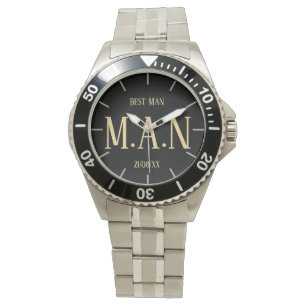 Montre Groomsman Meilleur Homme Père Mariée Groom Monogra