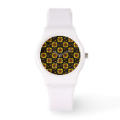 Montre Groovy 70s Daisy Flower Power Pattern (Recto)