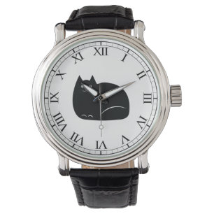 Montre Gros chat noir