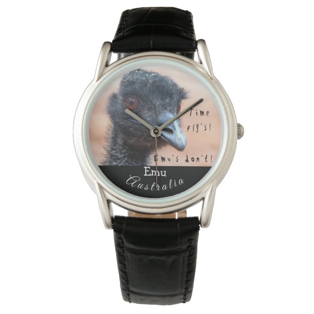 Montre Gros plan drôle d'un Emu en Australie (devant)