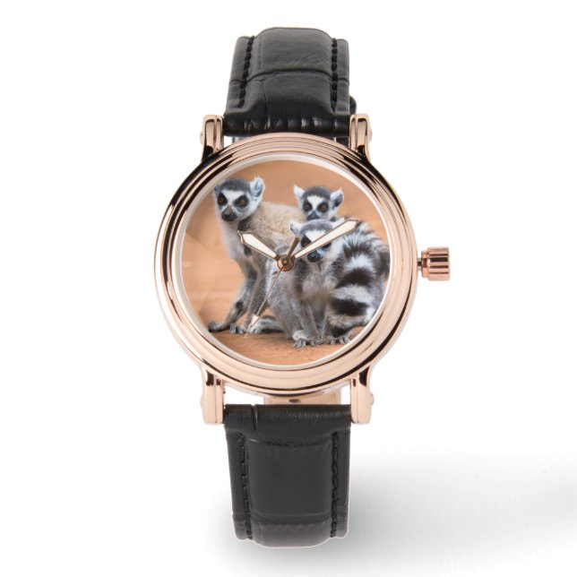 Montre Groupe de lémuriens à cordon (Recto)