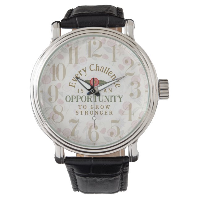 Montre "Grow Stronger" Affirmation (devant)
