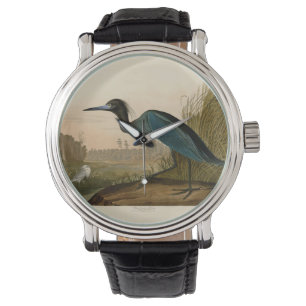 Montre Grue bleue Héron Impression Audubon Art côtier