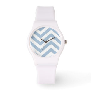 Montre Grunge bleu clair texturé Chevron