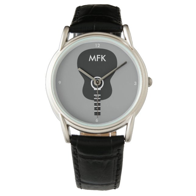Montre guitare acoustique sur mesure (devant)