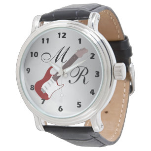 Montre Guitare électrique rouge