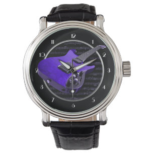 Montre Guitare électronique violette