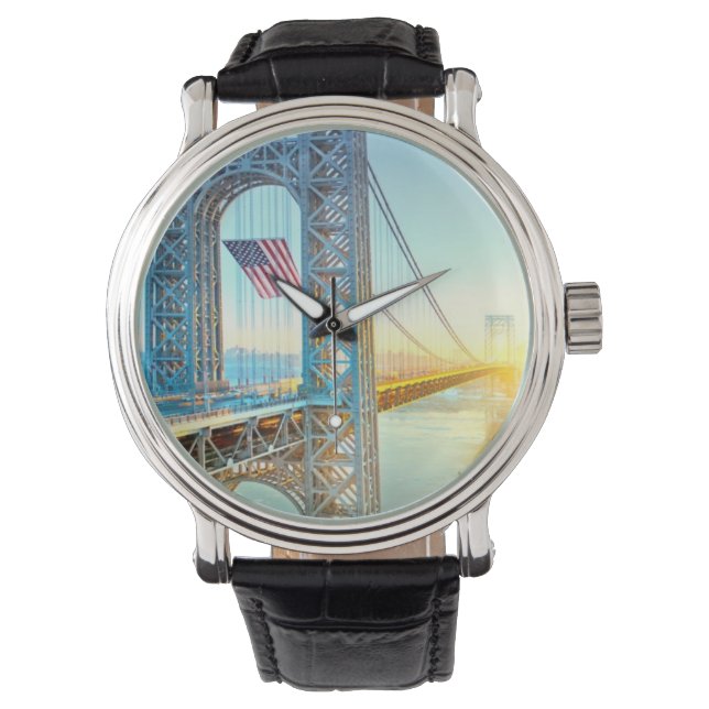Montre GWB reliant Fort Lee NJ et Manhattan NYPlus (devant)