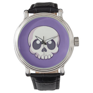 Montre Halloween au crâne de caricature mignon