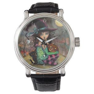 Montre Halloween Chat Imaginaire Art