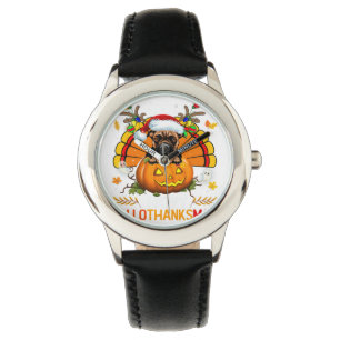 Montre Halloween Chien Boxer Thanksgiving Noël Cadeau