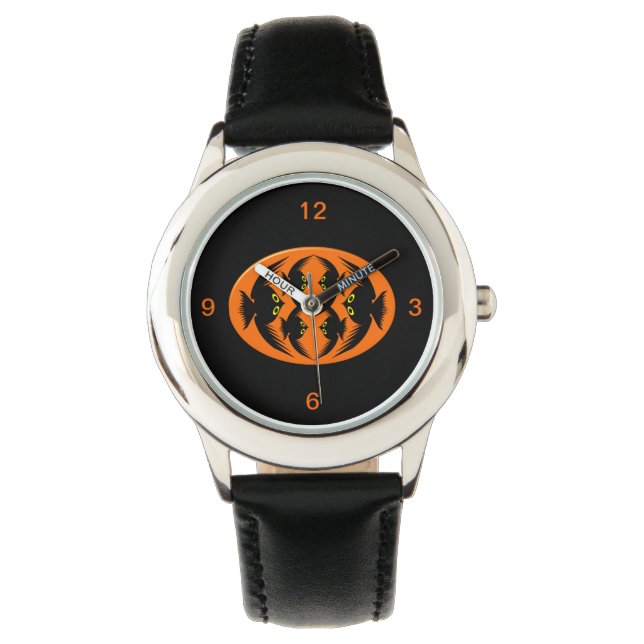 Montre Halloween Crows Les enfants regardent avec des chi (devant)