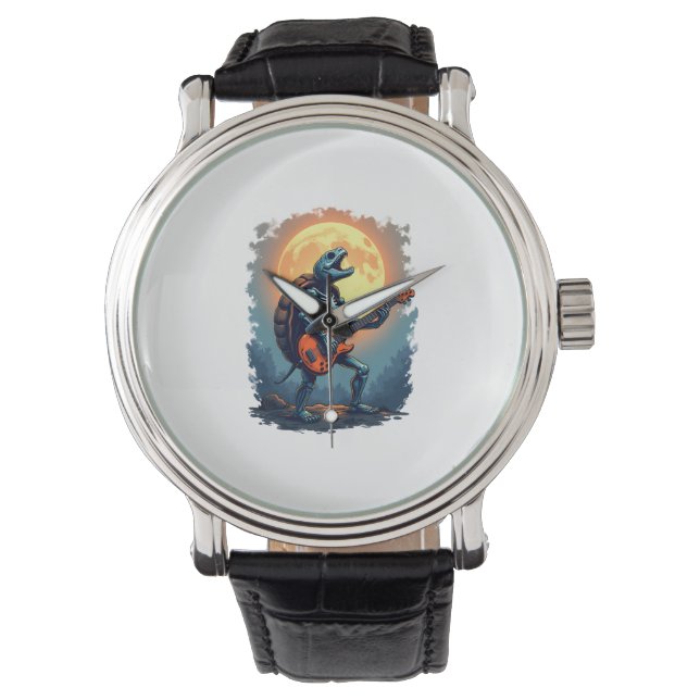 Montre Halloween Turtle Skeleton Rocker Tee pour Music Lo (devant)