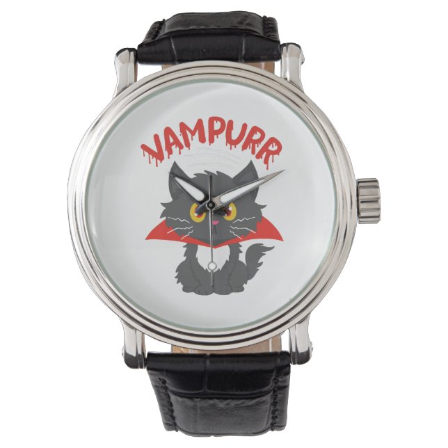 Montre Halloween Vampire Cat (devant)