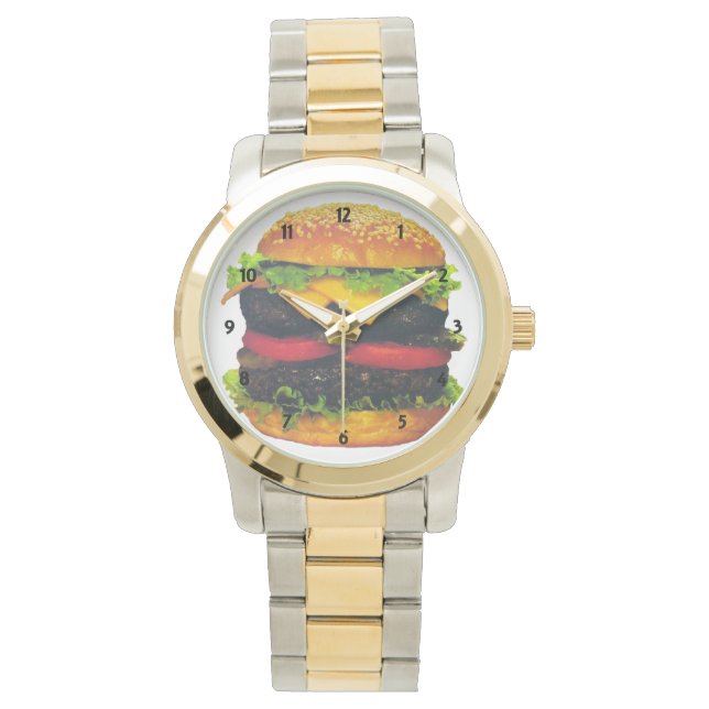 Montre Hamburger de luxe double au fromage (devant)