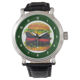 Montre Hamburger de luxe double au fromage