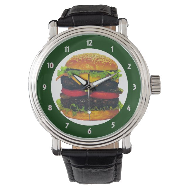 Montre Hamburger de luxe double au fromage (devant)