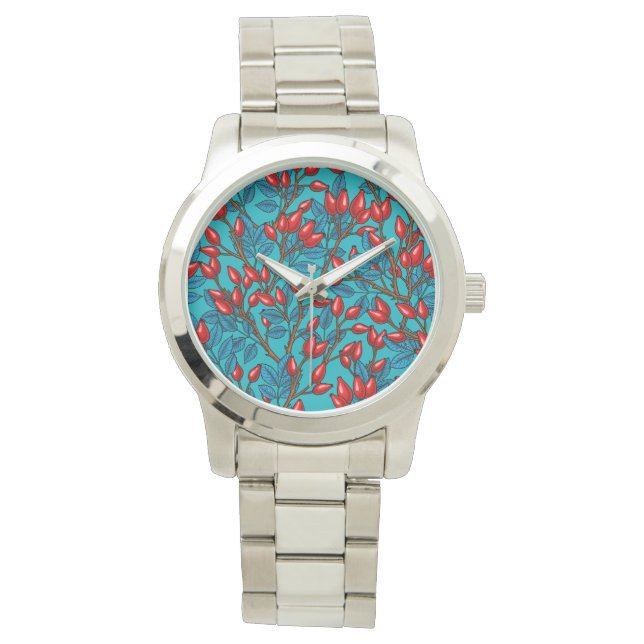 Montre hanches roses, rouge et bleu (devant)
